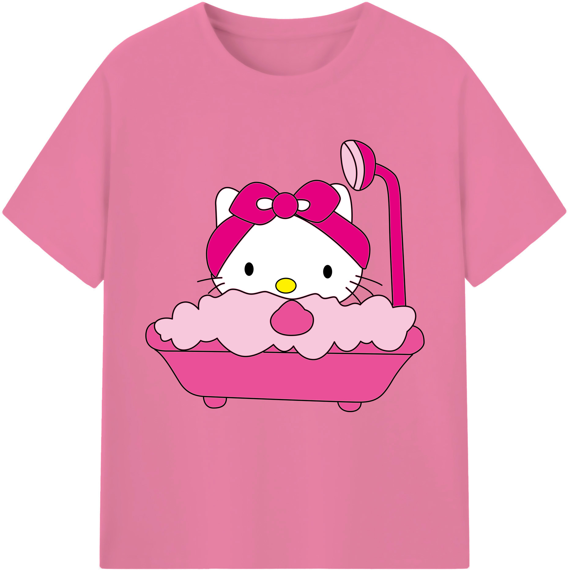 （画像用） Hello Kitty ハローキティ 綿100％半袖Tシャツ（フロントプリント）